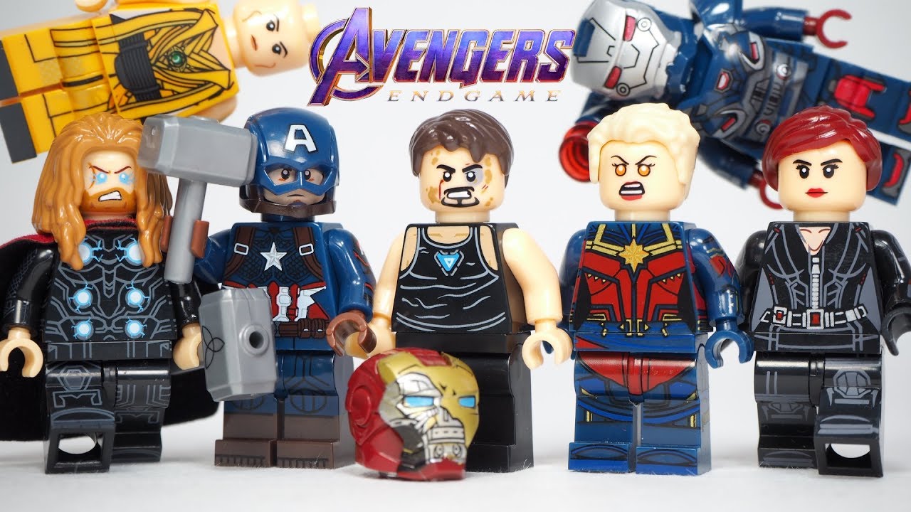 Avengers Endgame Final Battle Captain America Tony Stark Captain Marvel Unofficial Lego Minifigures