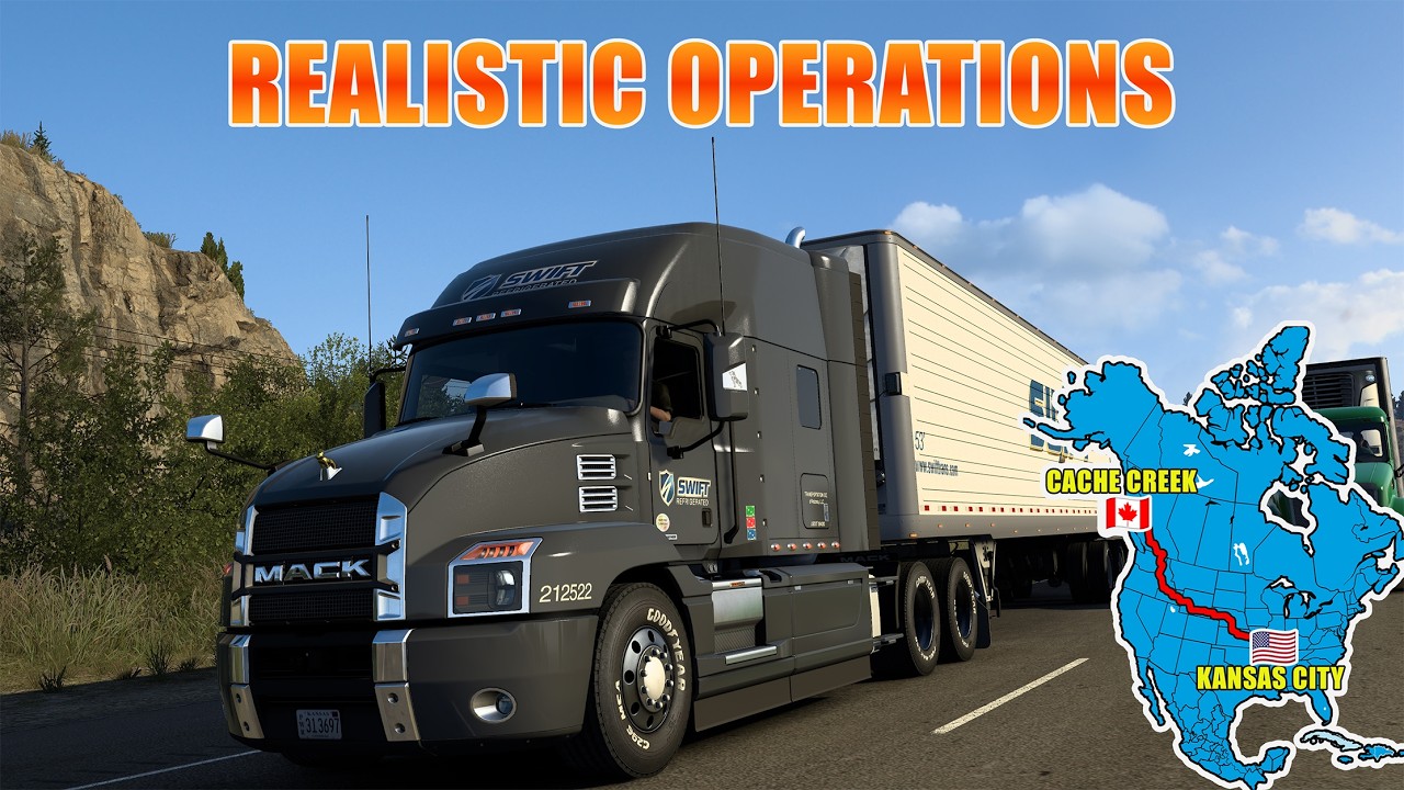 Realistic Operations - Cache Creek to Kansas City - American Truck Simulator