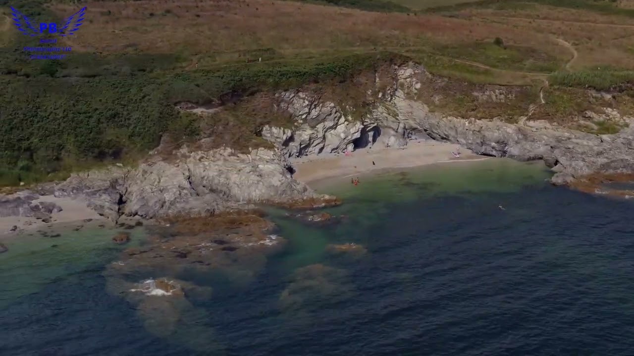 FLYING OVER CORNWALL. Cornish Coast (4K) Aerial/Drone film +calming music