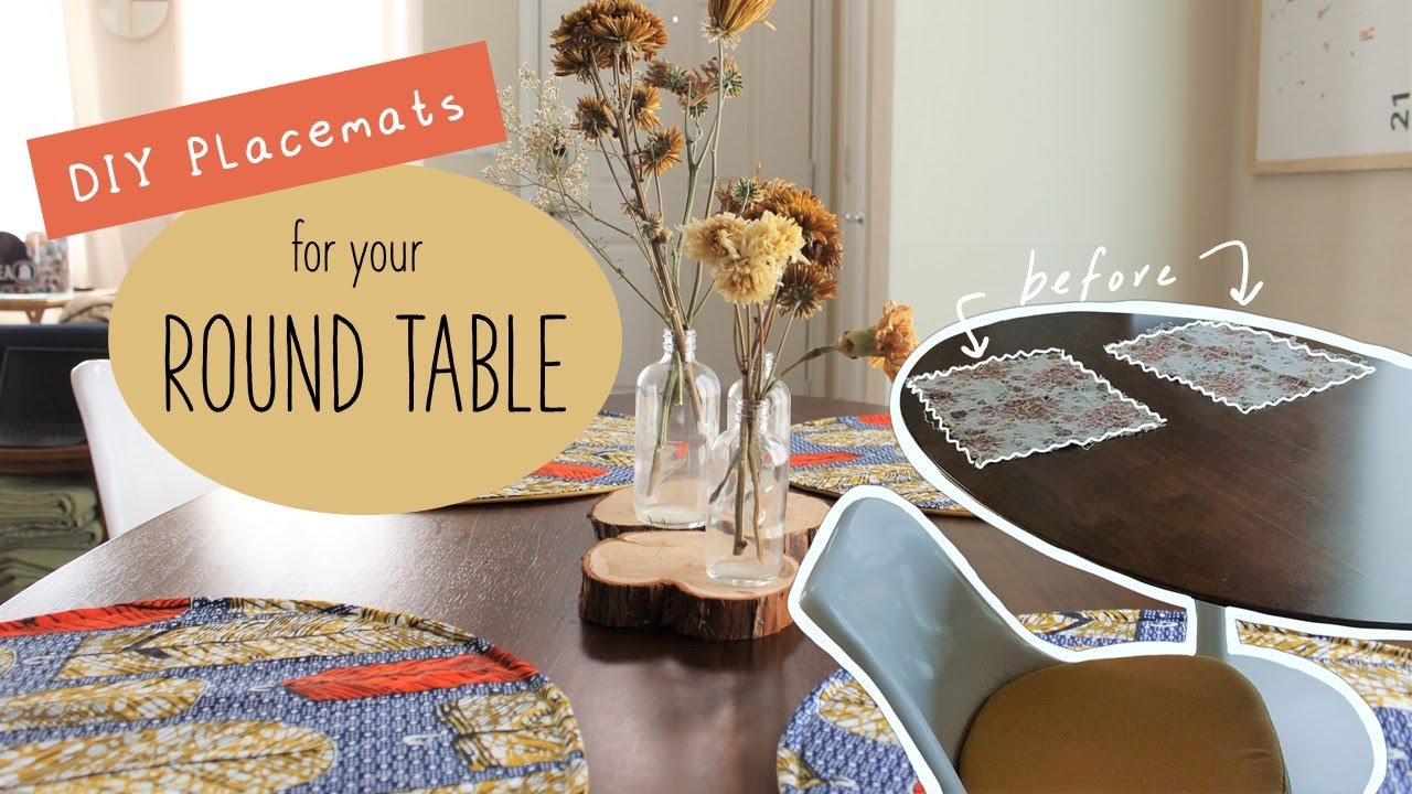 2 DIY Placemats for your Round Tulip Table