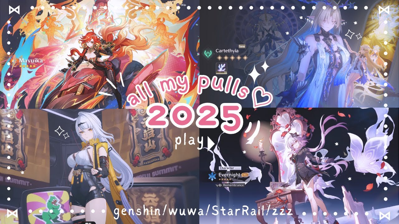🧸🎀Все персонажи, которых я выбила в 2025 году 🎄✨| Genshin Impact, HSR, Wuwa & Zzz ♡ | °•୨୧ Уютный...