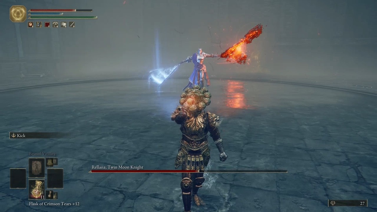 Elden Ring - Rellana, Twin Moon Knight, RL1 Bare Fists Run (Blessing +19)