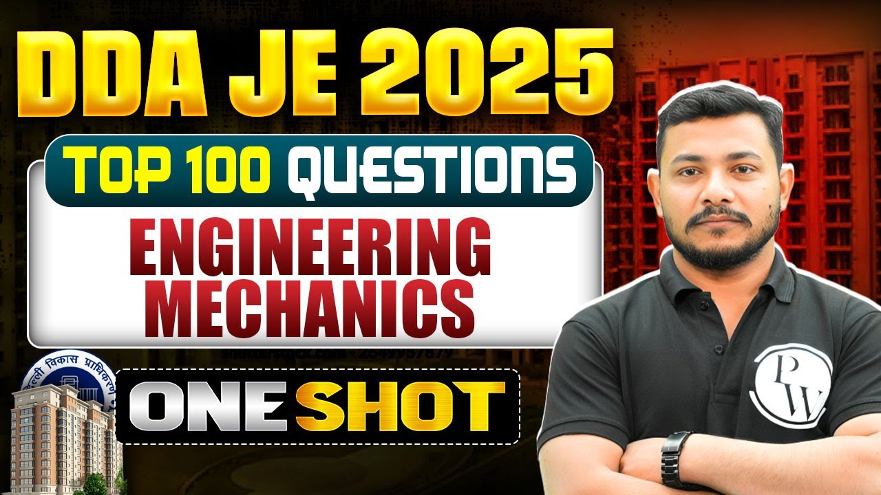Engineering Mechanics in ONE SHOT | DDA JE Mechanical Classes | Engineering Mechanics DDA JE 2025