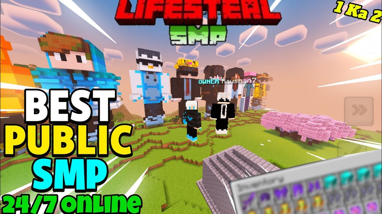 🩸 Join Best Lifesteal Public Smp Server For Minecraft 🍩 | Java + PE | 24/7 Online | Free To Join 🐝