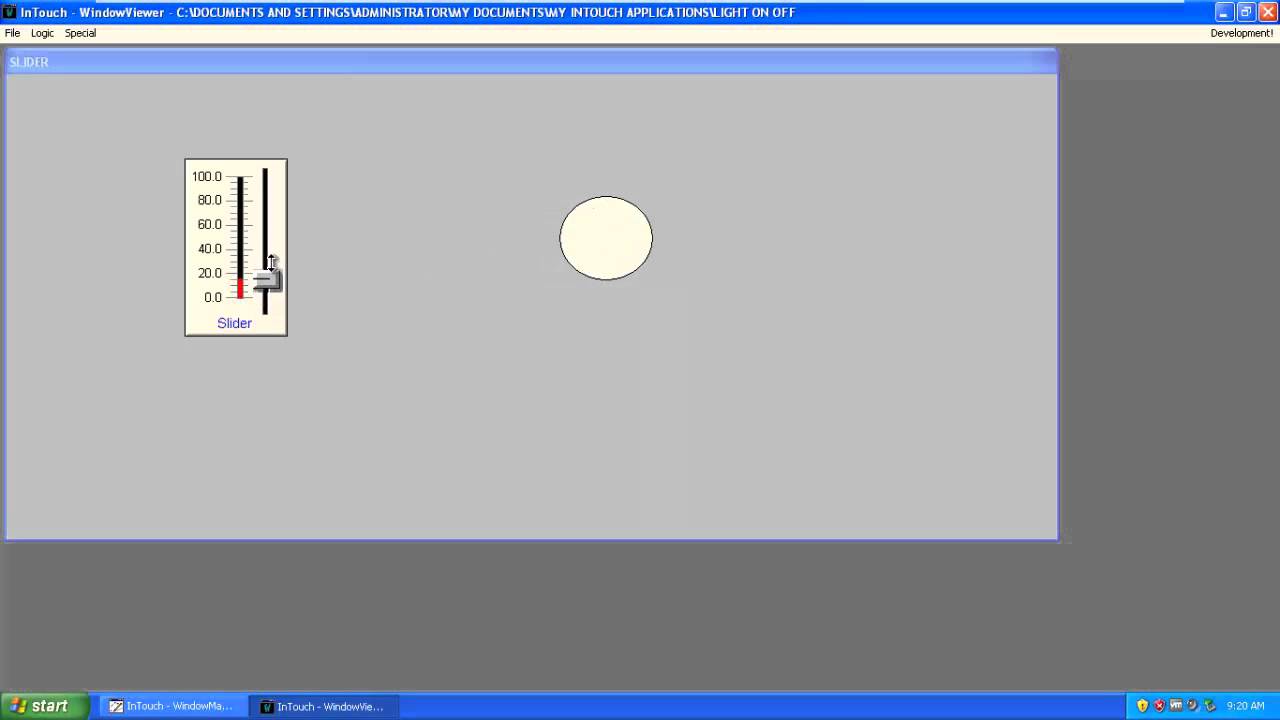 SCADA TUTORIAL: USE OF SLIDERS