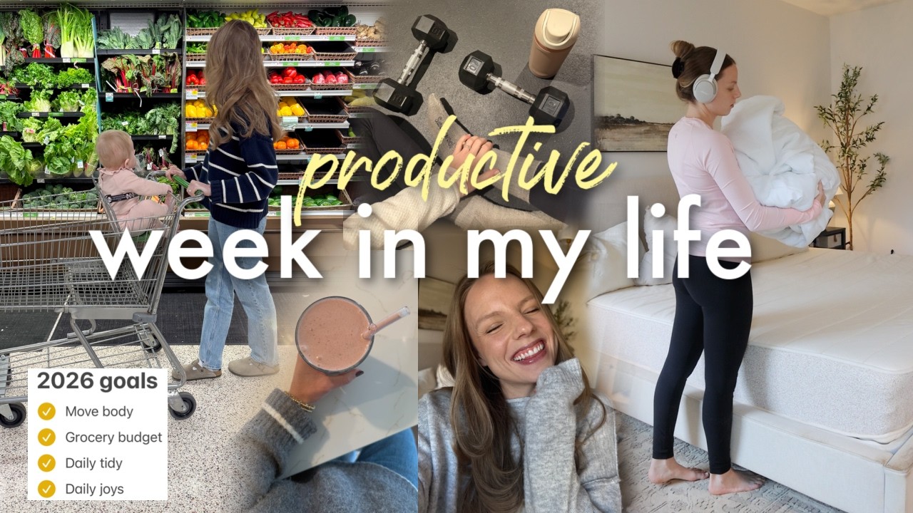 productive week in my life! keeping 2026 goals, low screen time, working out, & living on a budget