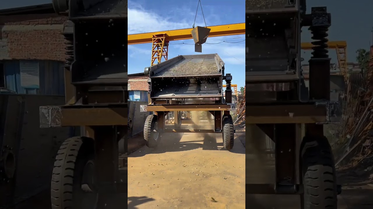 Vibration screening machine test  #sand #equipment #quarry #screening #screen #screeningmachine