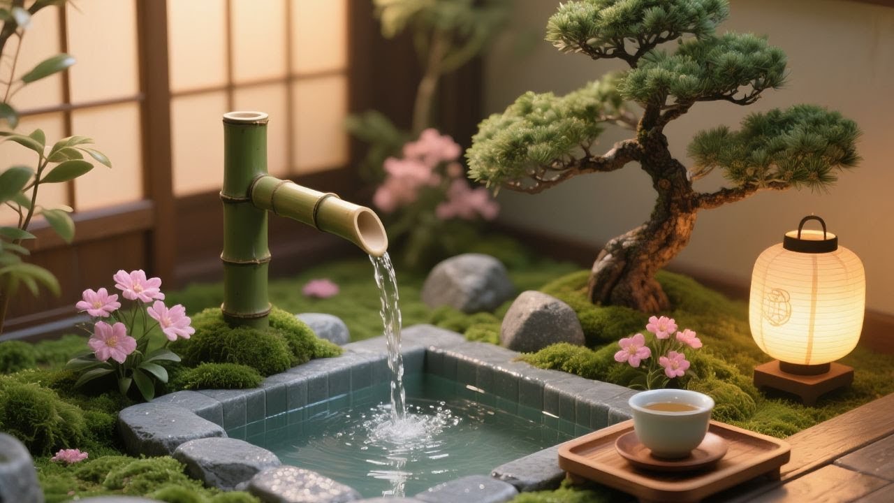 Bamboo Water Sounds with Relaxing Piano Music 🌿 Deep Healing & Meditation for Mind and Body