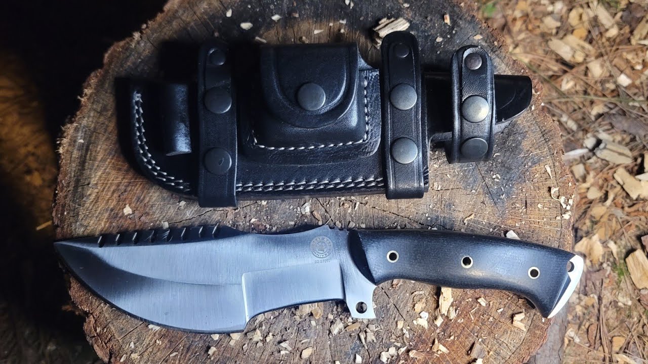 Big Cat Black Panther Tracker Knife - D2 Steel Blade
