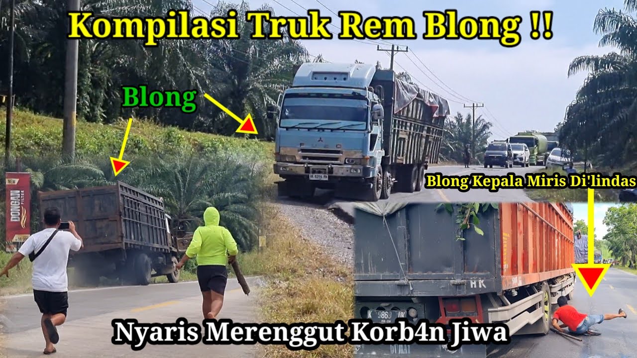 Insident Truck Rem Blong Nyaris Merenggut Korb4n Jiwa Lihat'lah Sungguh Mengerih'kan