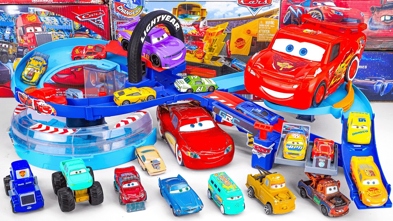 Disney Pixar Cars Unboxing Review | Mattel Disney Pixar Cars Global Racers Cup GRC Jumping Raceway