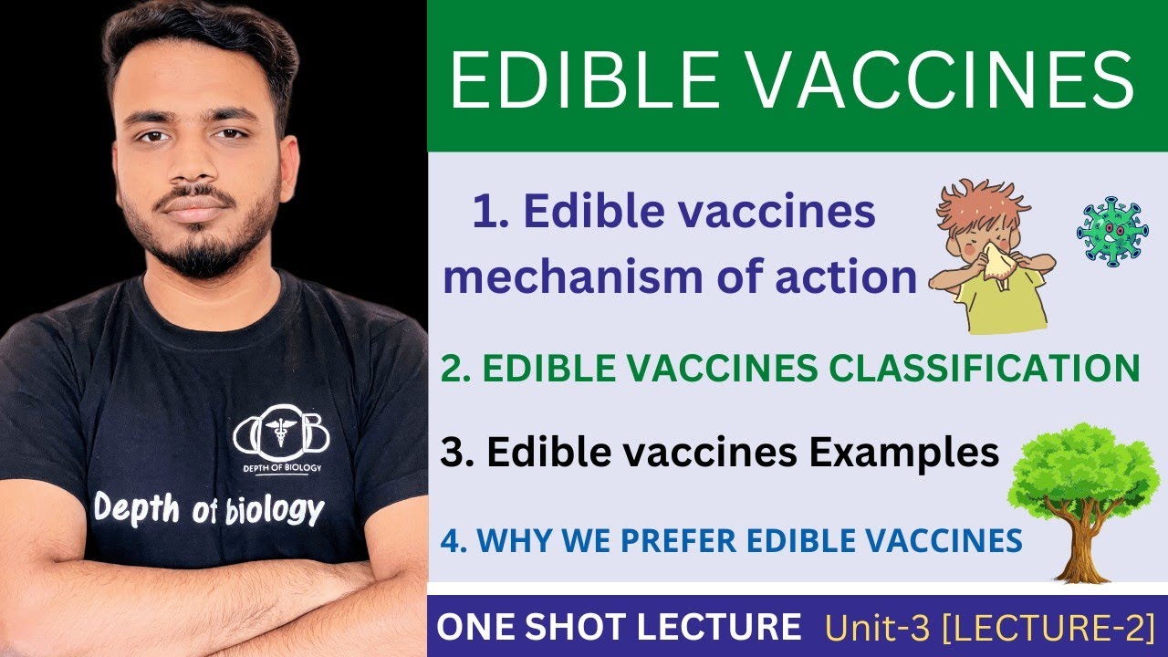 edible vaccines || edible vaccines depth of biology || edible vaccines Pharmacognosy #ediblevaccines