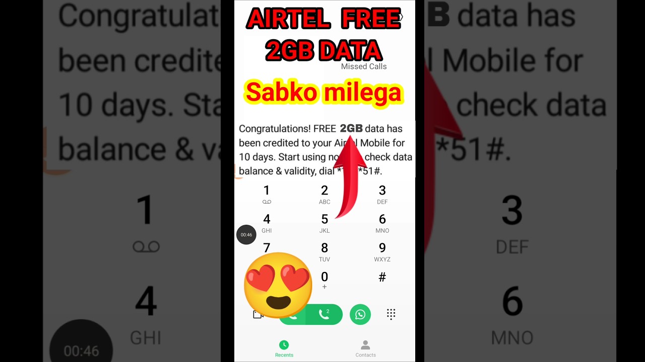 🤩How To Get free 2GB data In Airtel |Airtel Free data 2026 | Airtel Free Internet 