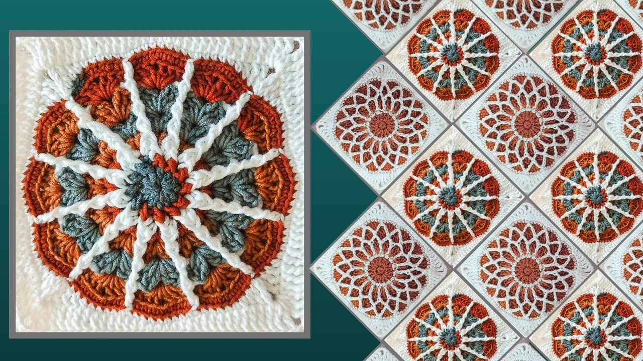 Beginner's Guide : Cathedral window Stained Glass Granny Square 👉Crochet  For Beginner's @sara1111 