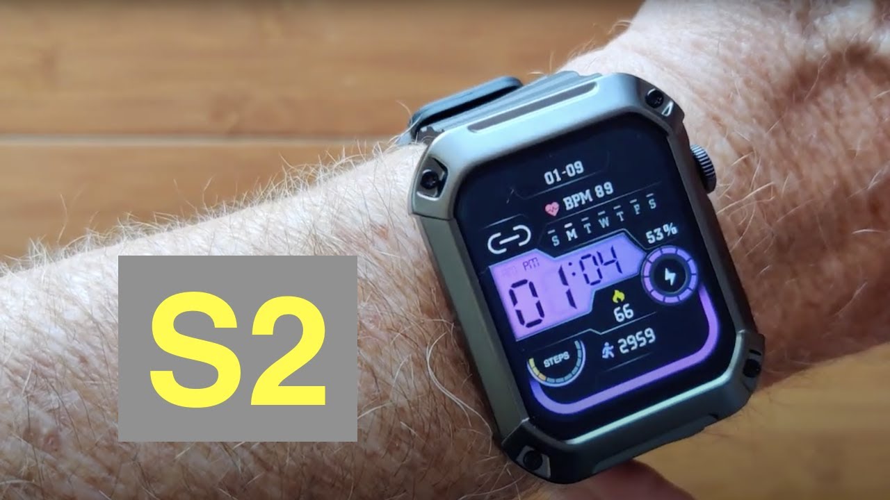 ROGBID S2 (TANK) BT Calling 5ATM Waterproof 1.83” Rugged Military Grade Smartwatch: Unbox & 1st Look