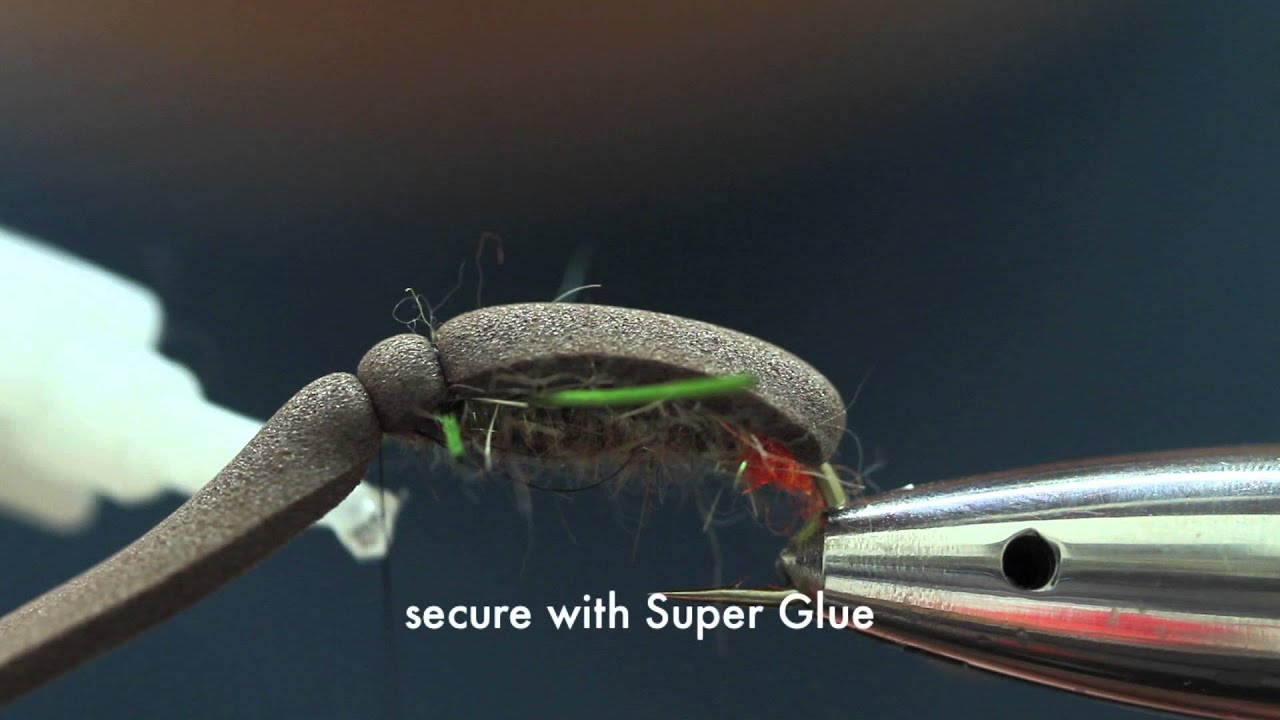 Tying a foam bug for chubs. Step by step.