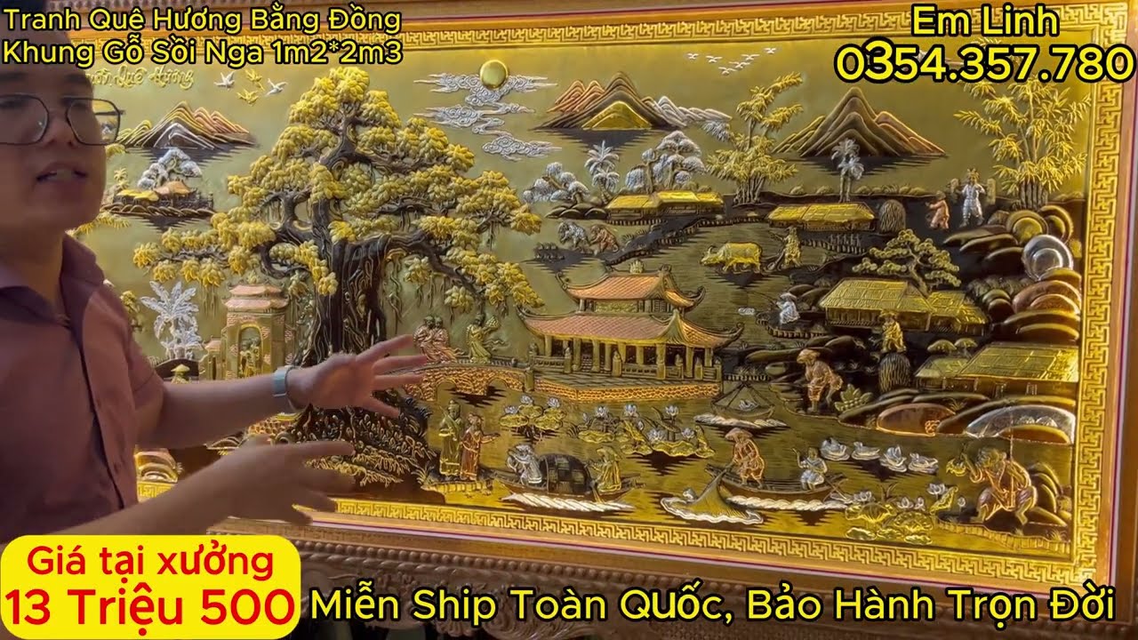Mẫu Mới Nhất 2023 - Tranh Đồng Cội Nguồn Quê Hương Giá Tại Xưởng