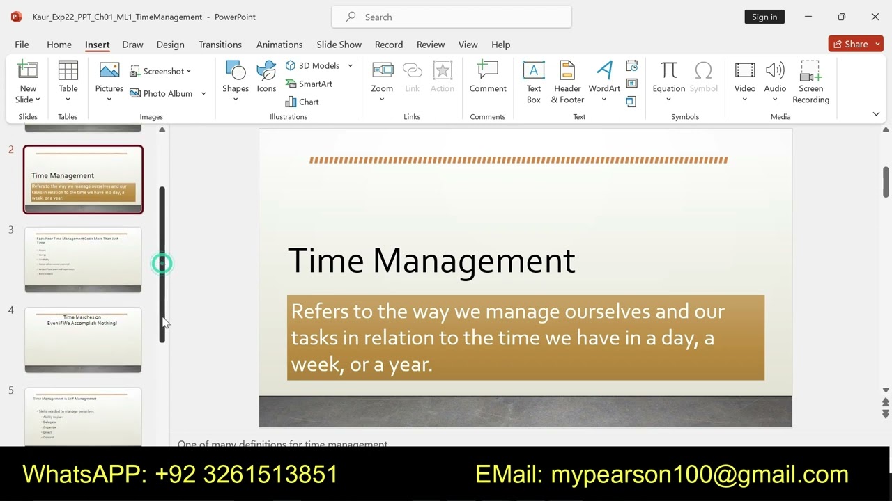 Exp22_PowerPoint_Ch01_ML1_Time_Management | Exp22 PowerPoint Ch01 ML1 Time Management