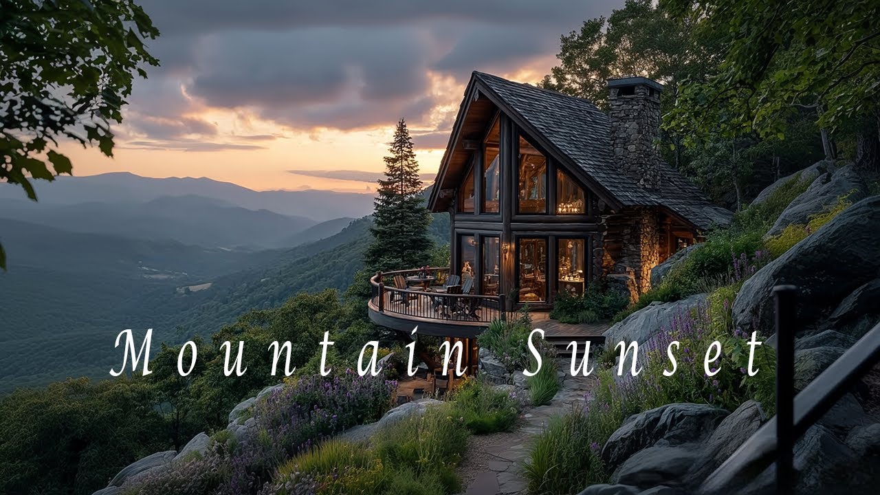 Mountain Sunset Cottage &ndash; Healing Meditation Music &ndash; Tranquil Hillside Ambience For Deep Relaxati...