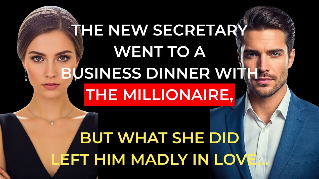 THE NEW SECRETARY WENT TO A BUSINESS DINNER WITH THE MILLIONAIRE,BUT WHAT SHE DID LEFT HIM MADLY...