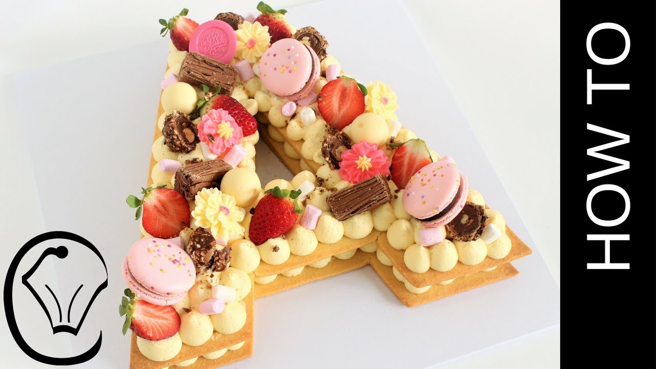 Almond Sable Biscuit Pastry Letter Number Cake by Cupcake Savvy's Kitchen