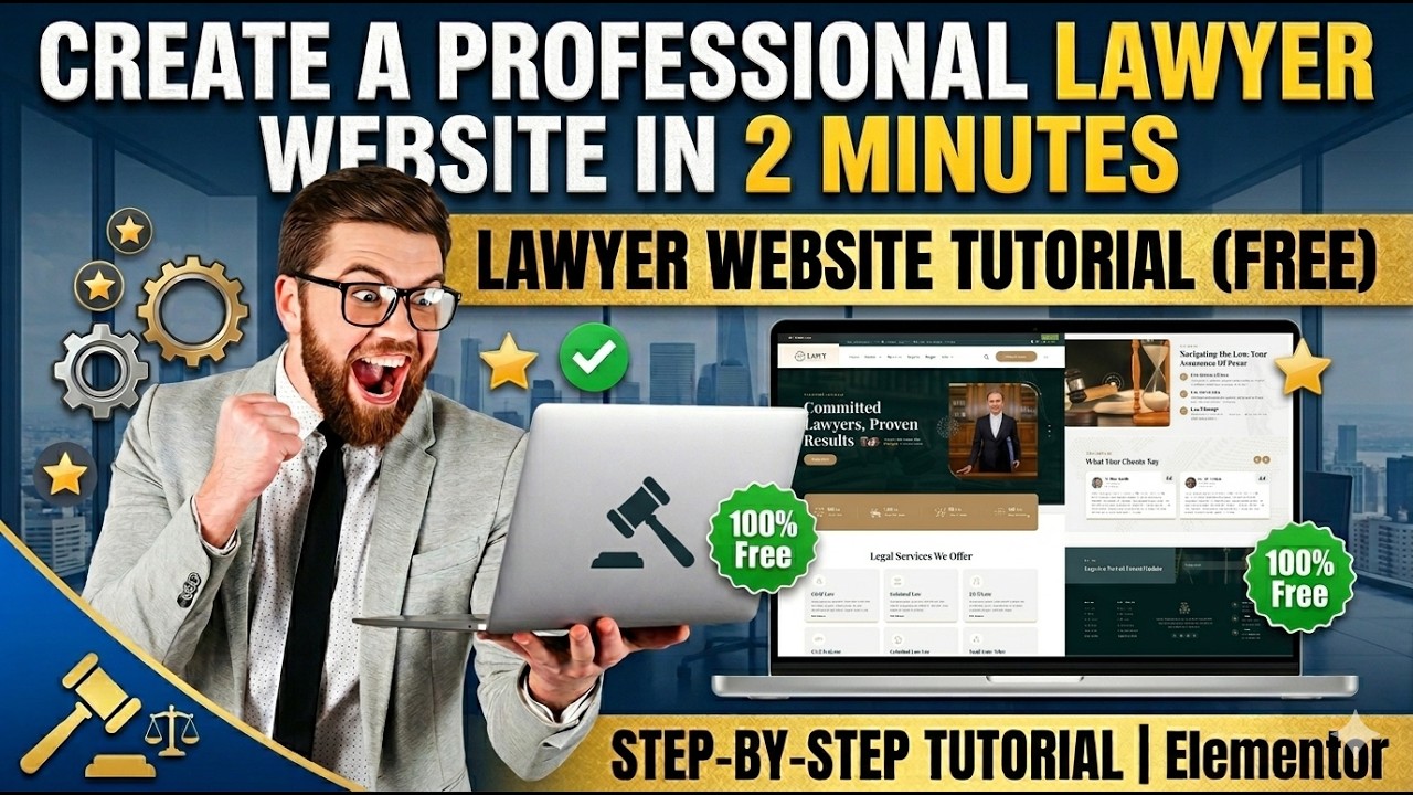 Create a Professional Lawyer Website in 2 Minutes (Free) ⚖️ No Code WordPress Tutorial
