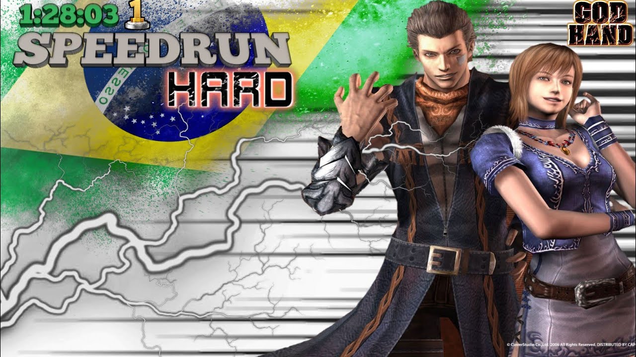 GOD HAND WORLD RECORD HARD NG SPEEDRUN ⚡️1:28:03 ⚡️PS2
