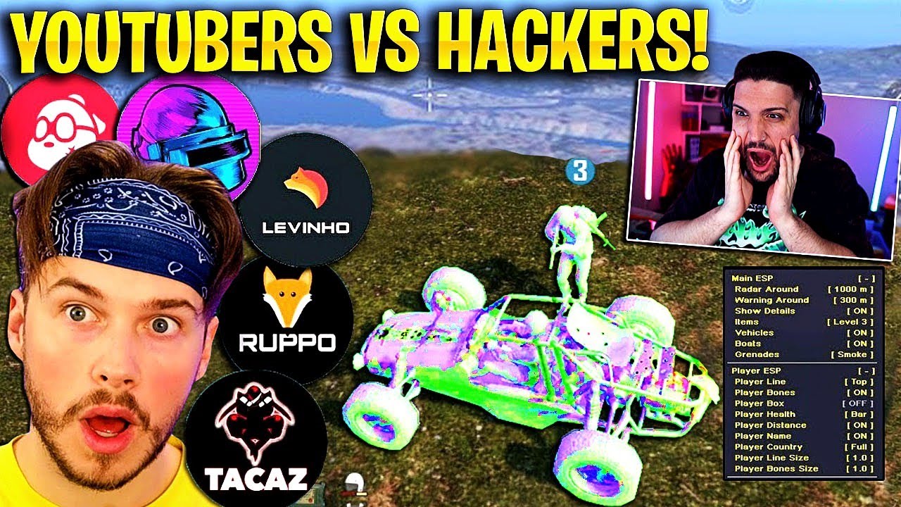 YOUTUBERS DE PUBG MOBILE vs HACKERS!! 😳 PANDA, TACAZ, FEITZ, LEVINHO y MAS!