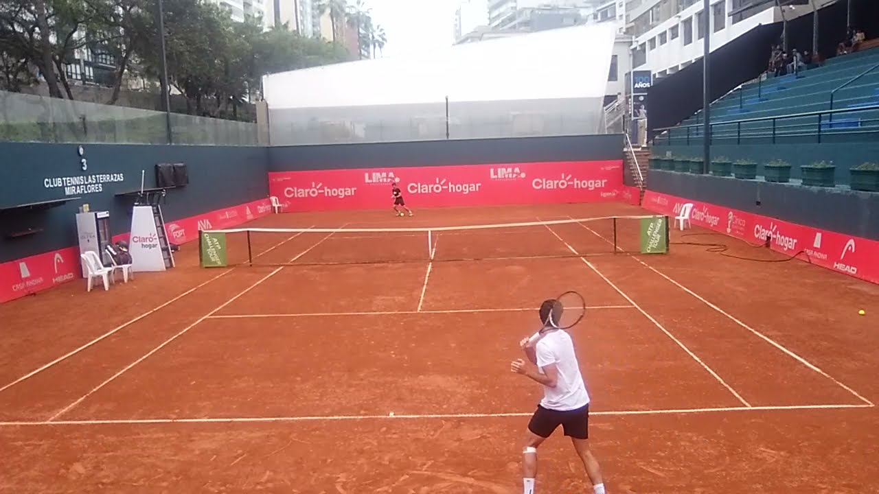 Pablo Cuevas and Pablo Andújar practice at Lima Challenger 2018 - Part 1
