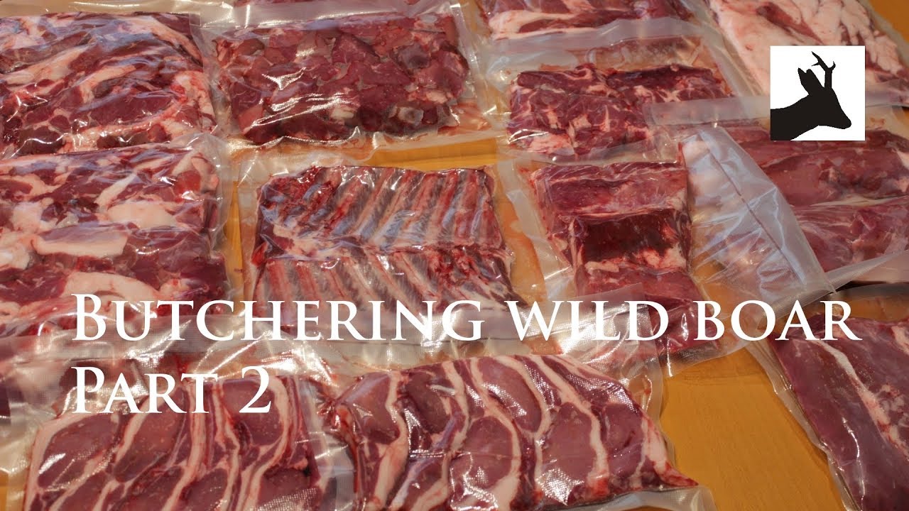 Butchering wild boar part 2 - haunches - Rozbiór tuszy dzika - część 2