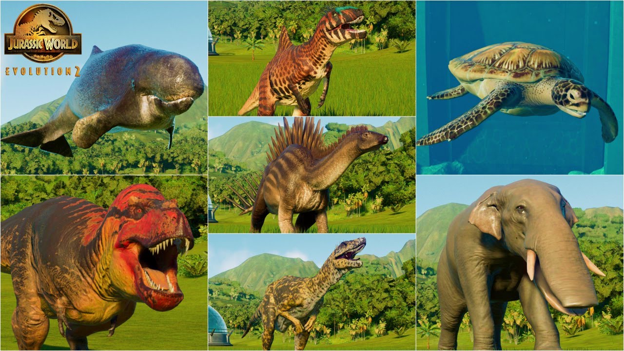 ALL 59 MODDED DINOSAURS, REPTILES AND PREHISTORIC ANIMALS | Episode 5 | JURASSIC WORLD EVOLUTION 2