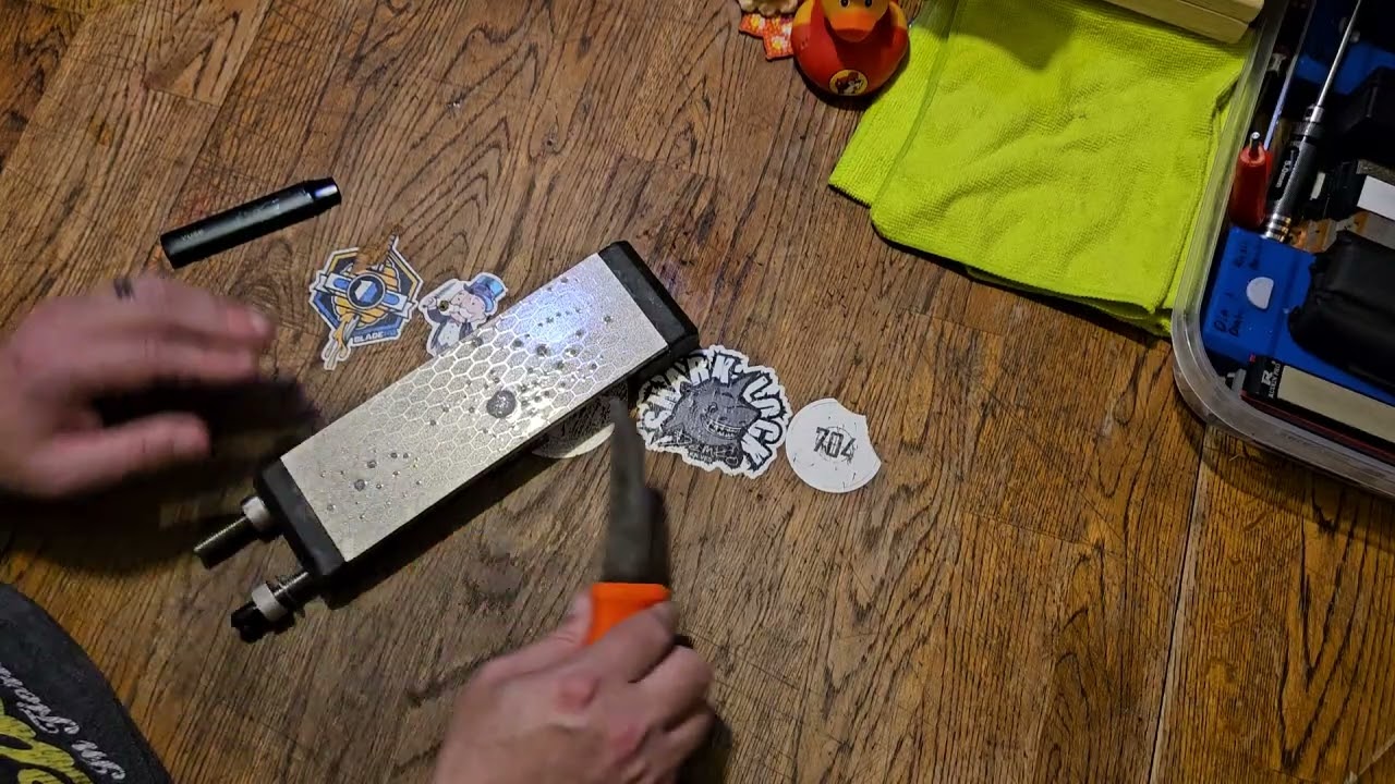 How to sharpen big belly knives and sharpening a scandi zero grind with a light micro bevel