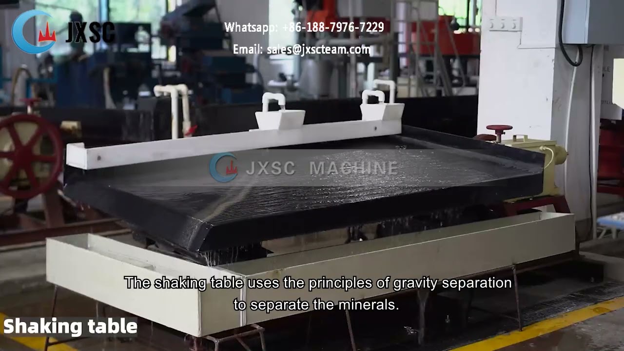 Shaking Table For Gravity Separation Of Fine Particles
