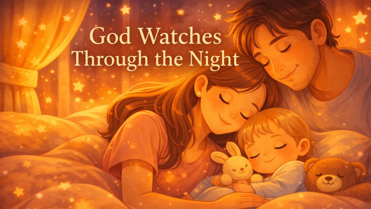 God Watches Through the Night | Prayer Lullaby for Children | Peaceful Baby Sleep Music