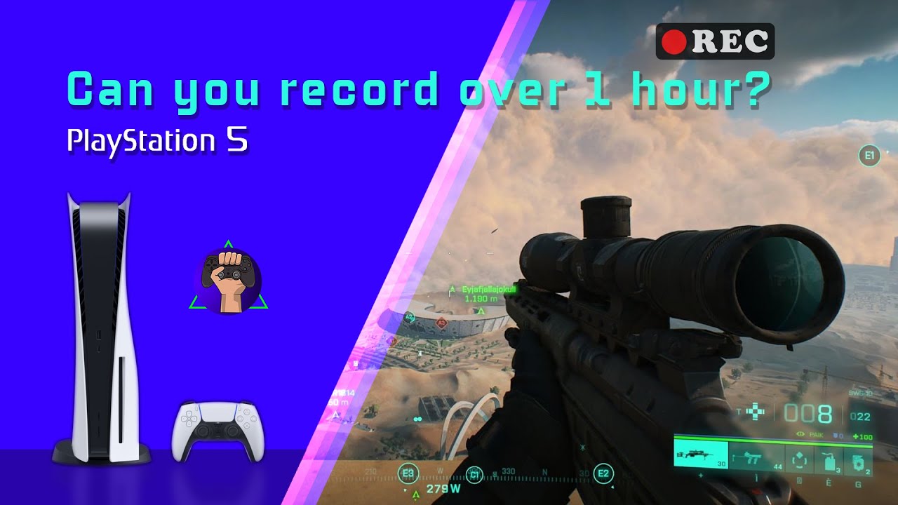What happens after recording for 1 hour on PS5?