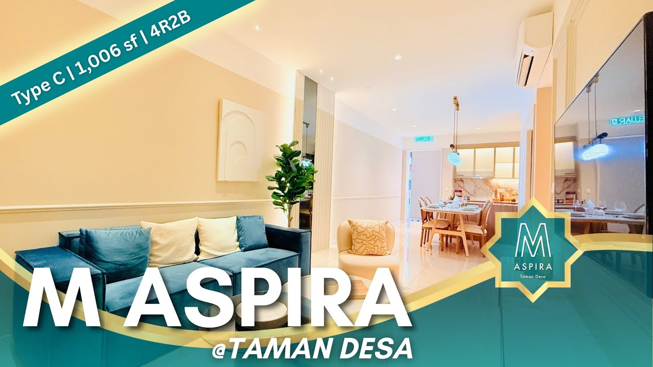 M ASPIRA @TAMAN DESA｜1,066 SQFT｜4 BEDROOM｜DEVELOPER UNIT FOR SALE