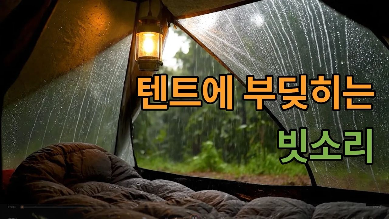 텐트 빗소리 asmr 수면음악 백색소음 수면유도음악 텐트 빗소리 백색소음 자장가 ASMR | Rain Sounds For Sleeping, White Noise