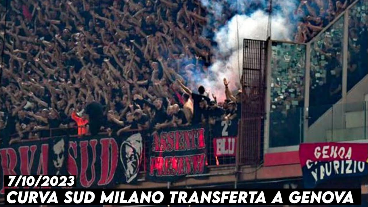 CURVA SUD MILANO TRANSFERTA A GENOVA || Genoa vs AC Milan 7/10/2023