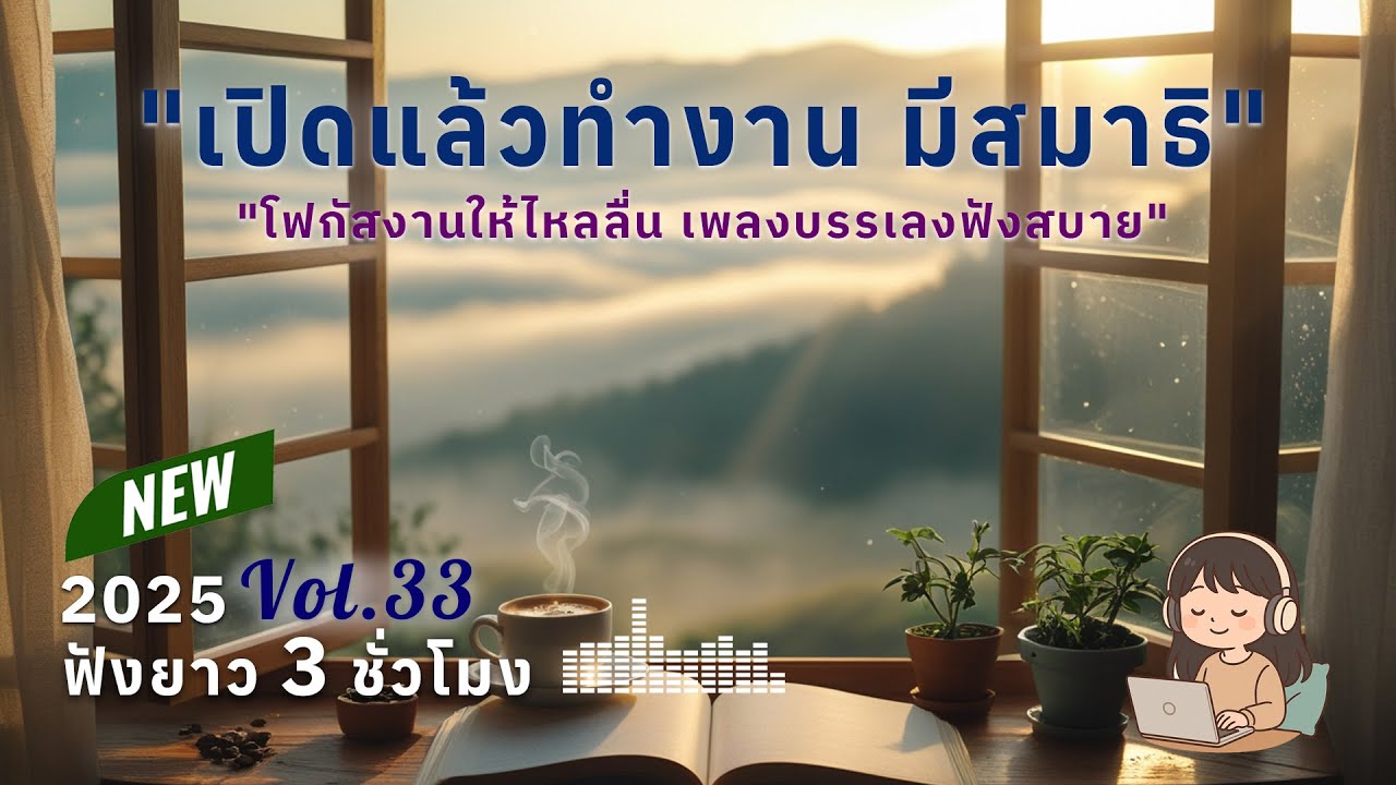 เพลงทำงานยาวๆ 3 ชั่วโมง Vol.33 | ดนตรีบรรเลงผ่อนคลาย โฟกัสตอนทำงาน ฟังสบาย สร้างสมาธิ #เพลงฮิต
