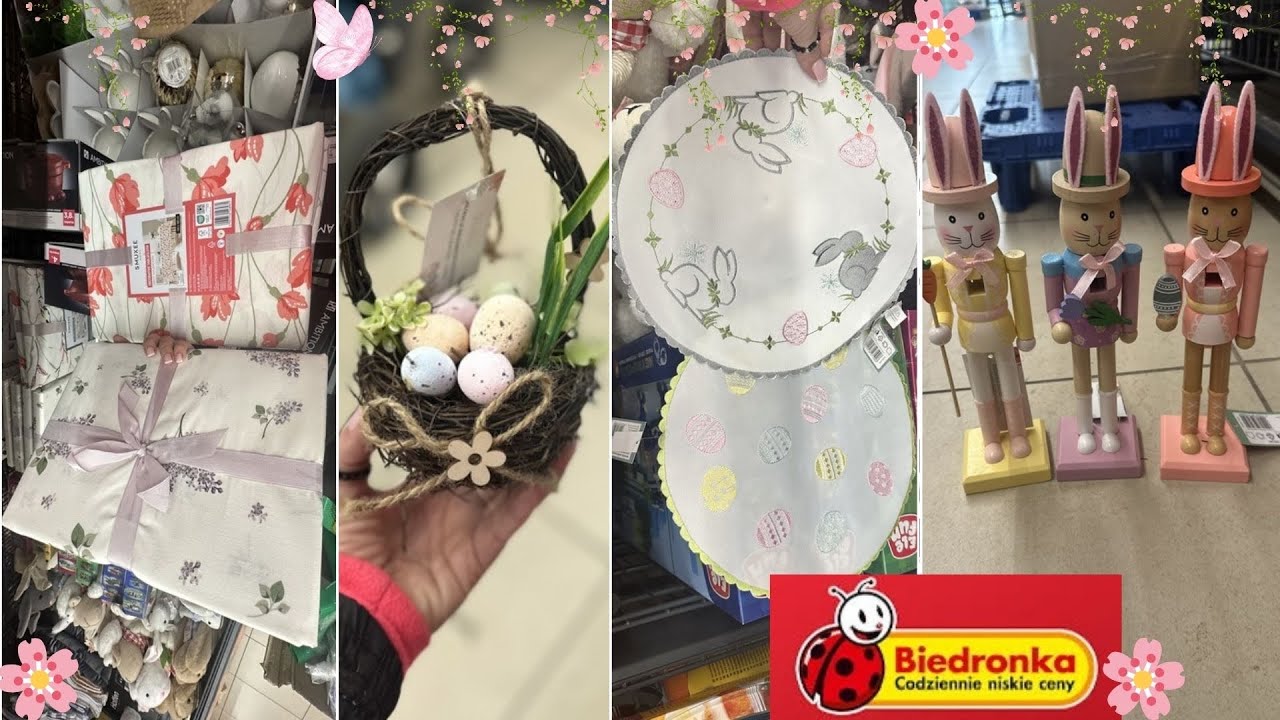 BIEDRONKA 🌸 NOWOŚCI cudne WIELKANOCNE serwetki & zające na NÓŻKACH & żeliwne GARNKI & HIT do KUCHNI🐰