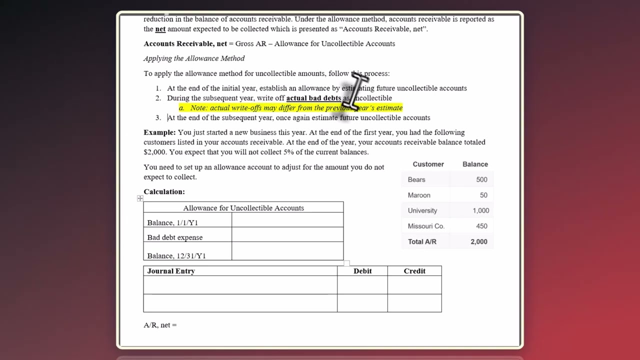 Chapter 5 - Completing Notes