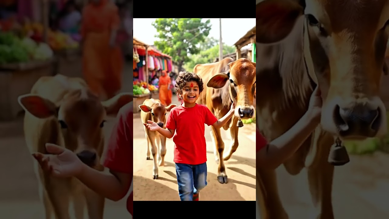 ek cute baccha apni ma ke liye gay ka bachada Lata hai  