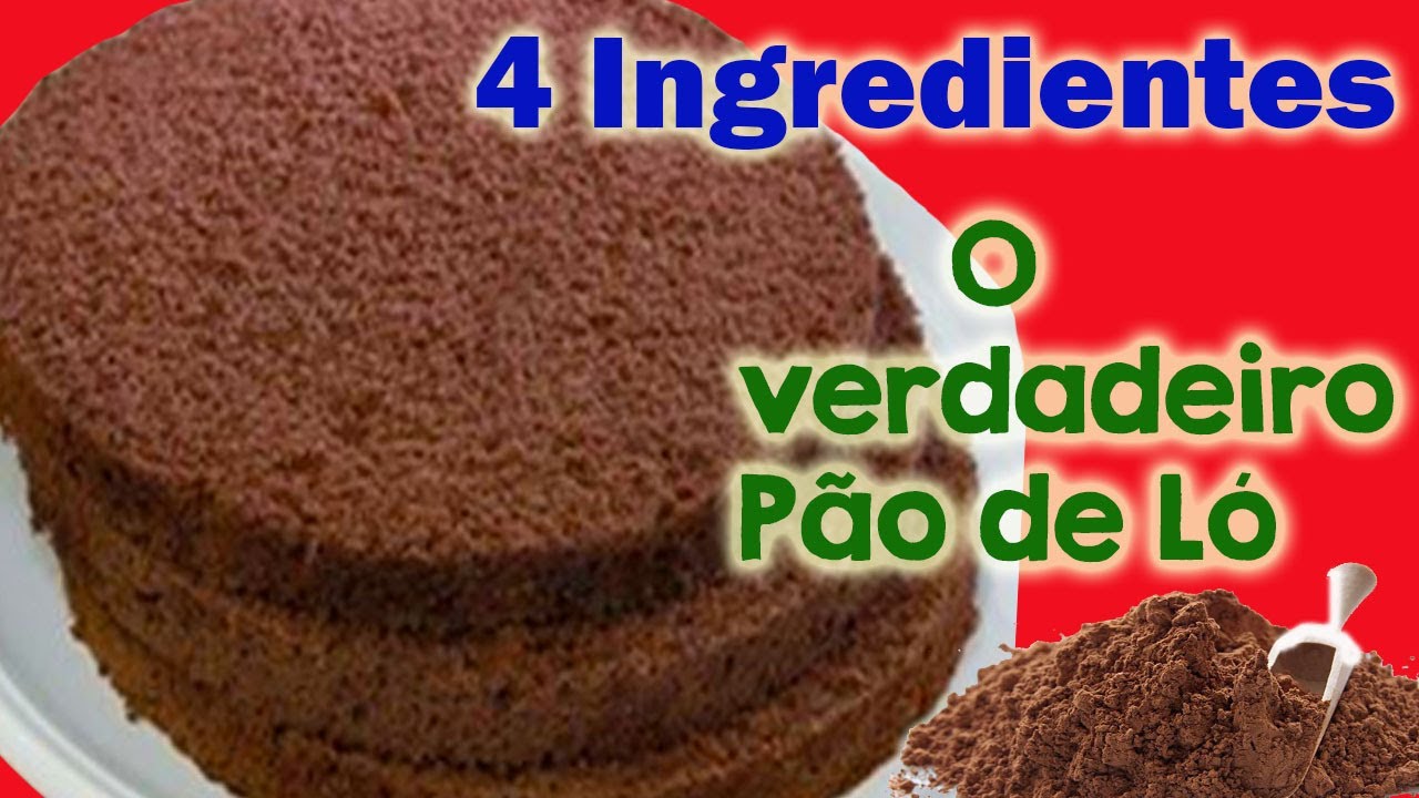 Você não vai acreditar como é fácil fazer o verdadeiro pão de ló de chocolate! Apenas 4 ingredientes