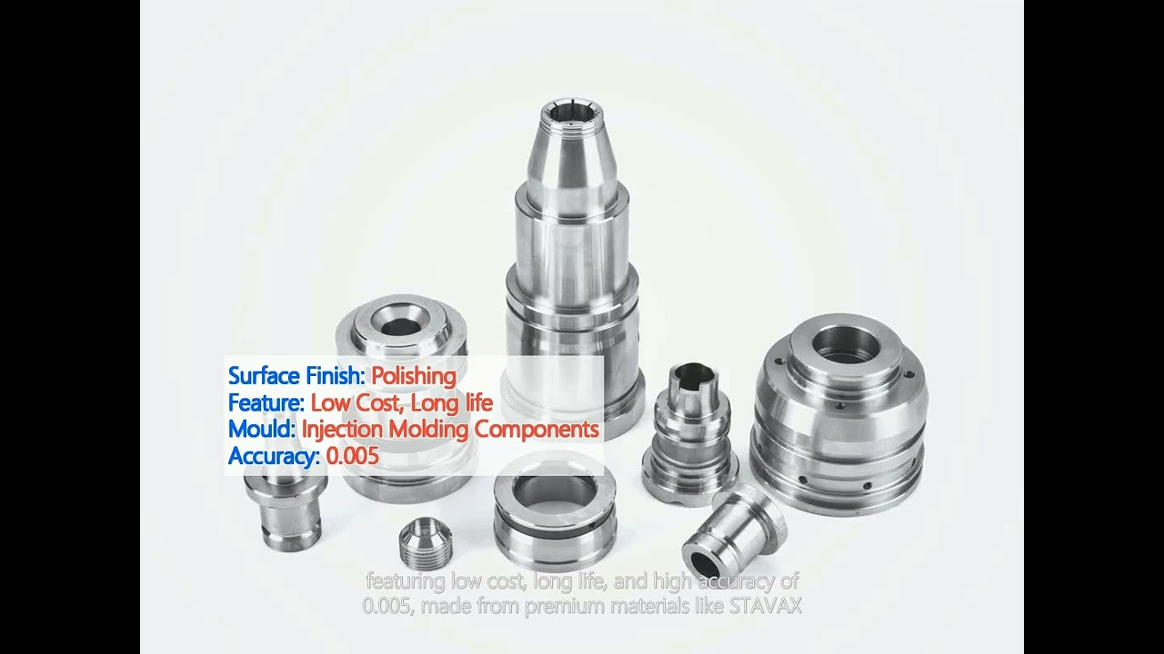 Medical Part Precision Mould Parts , STAVAX Screw Mold Core Custom Dimensions