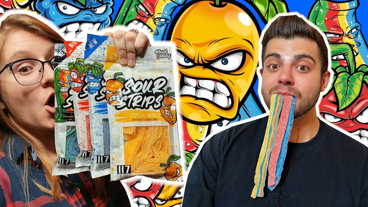 Reviewing NEW FLAVOR Tropical Mango | Maxx Chewning's SOUR STRIPS Actual Candy | Best Sour Candy