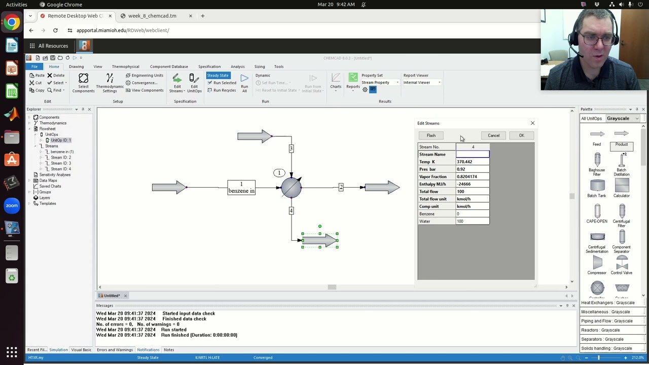 Basic Heat Exchanger with CHEMCAD, Part 1 of 2