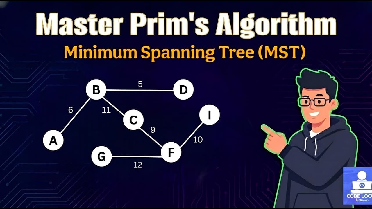Master Prim’s Algorithm | Minimum Spanning Tree (MST) Explained with Example #hindi