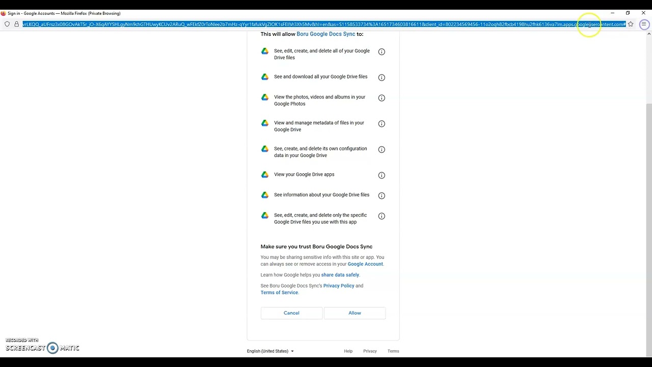 google drive sync with Vtiger open source