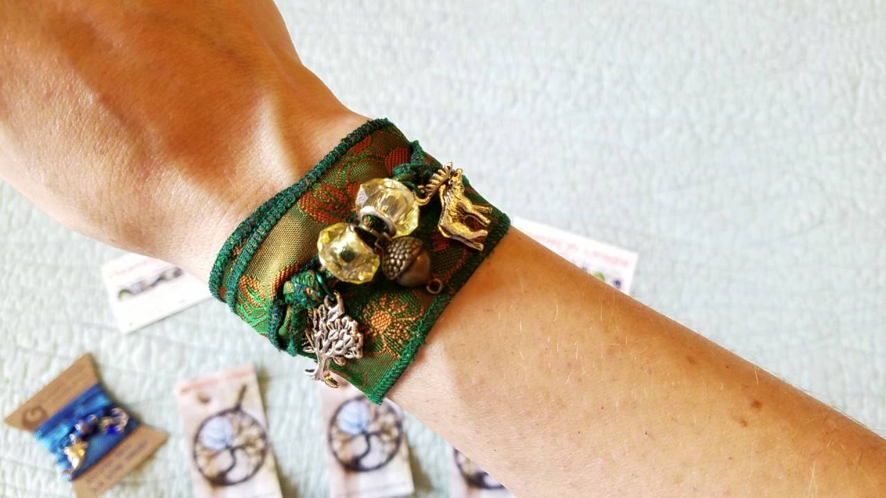 PhoenixFire Designs Vintage Recycled Sari Silk Wrap Bracelets