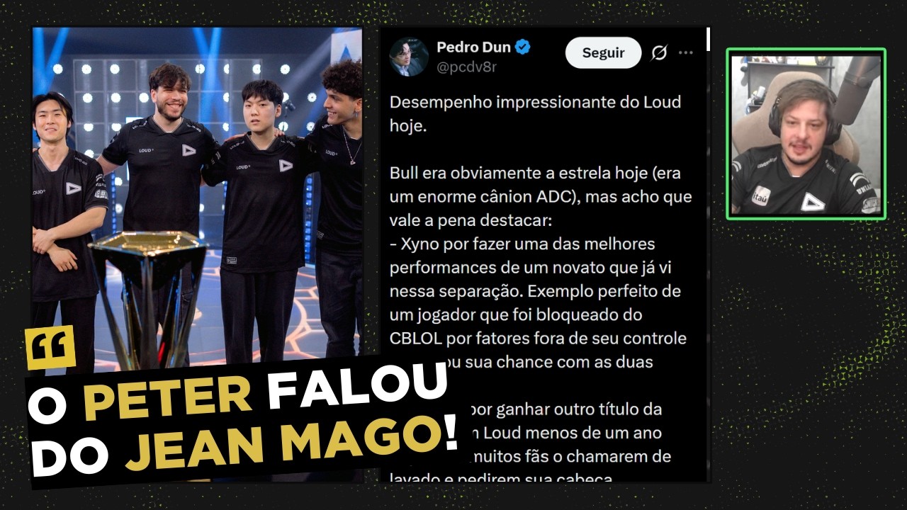 O Peter Dun elogia a LOUD e fala sobre a Copa CBLOL